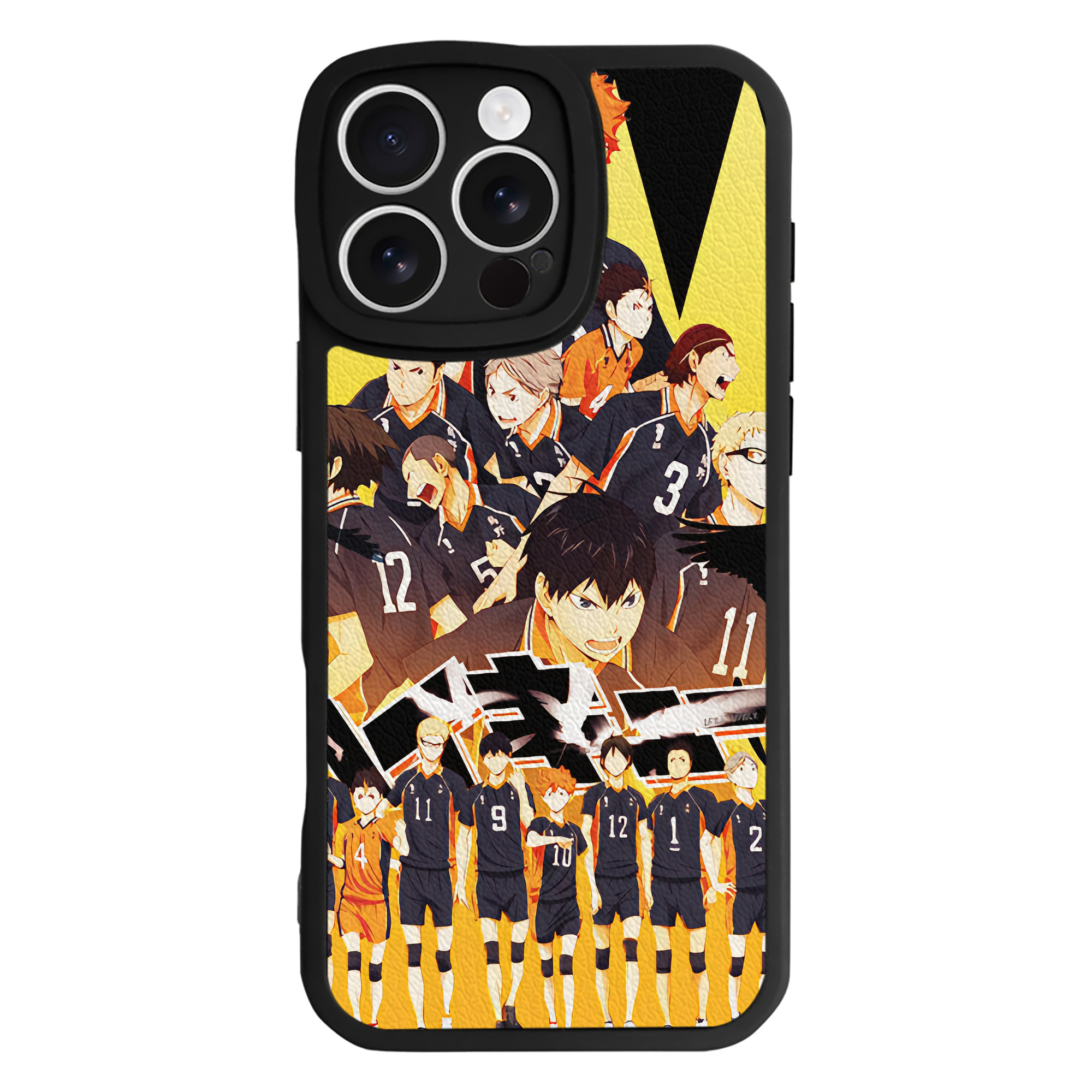 （画像用） ハイキュー!! Haikyu!! 【iPhone 16シリーズ対応】シリコンスマホケース（レザー調） 材質：シリコン